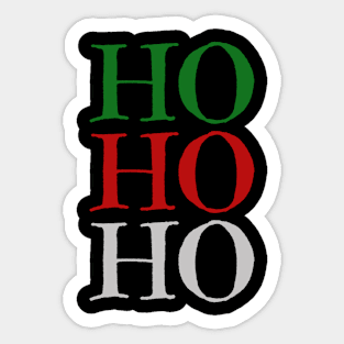 HO HO HO in Christmas Color Sticker